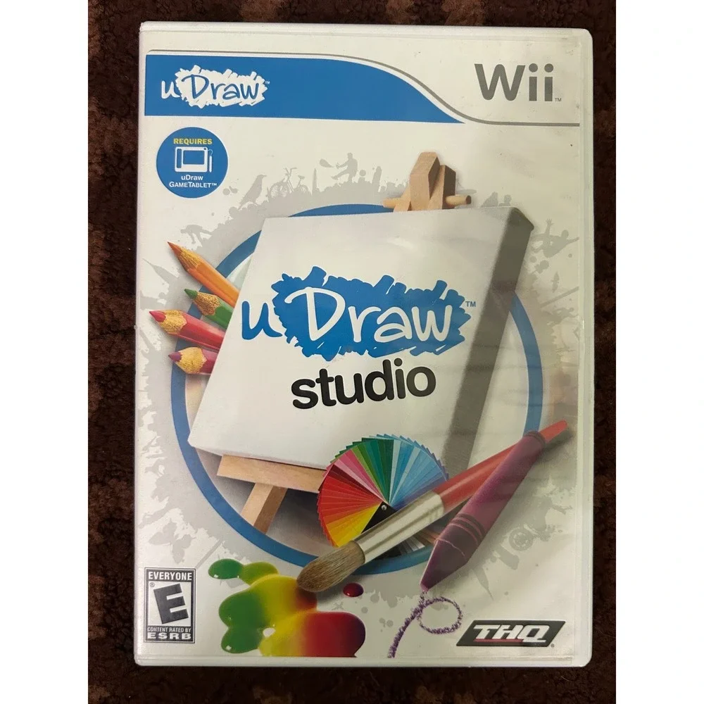 uDraw Studio Nintendo Wii THQ Art Game with‎ Case and Manual RVL P SUWE